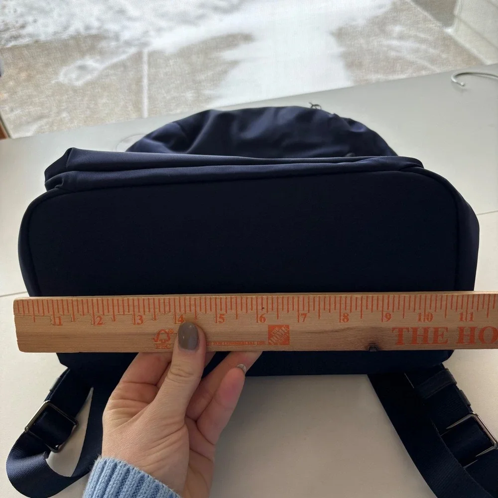 Tumi Voyageur Backpack Women Medium Navy Blue Nylon Gold‎ Hardware Laptop Bag